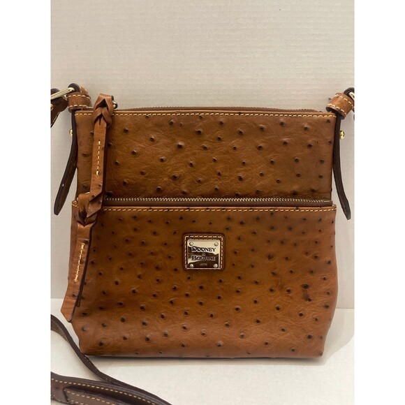 Dooney & Burke Ostrich Leather Crossbody Bag - Picture 2 of 12